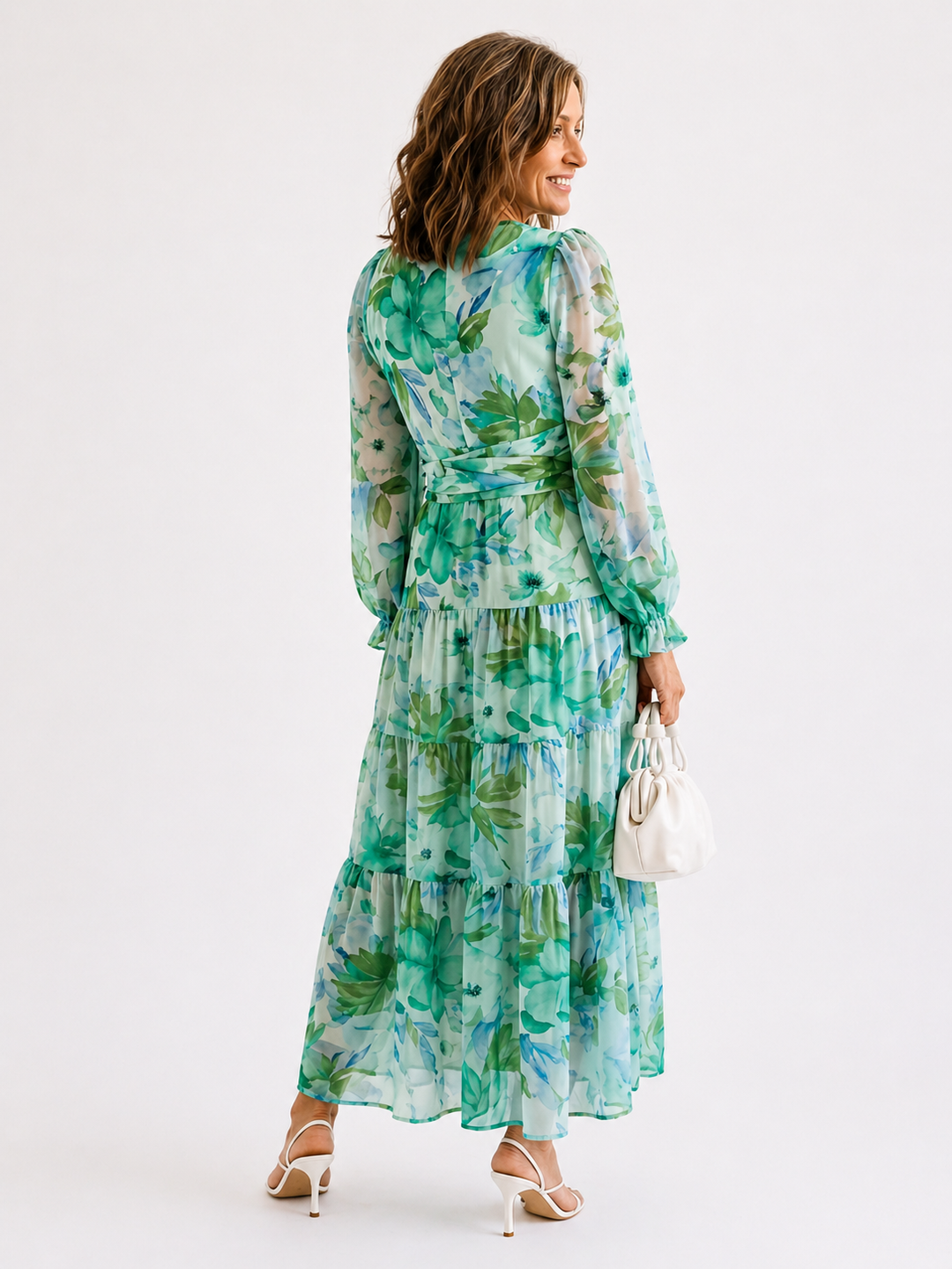Althea | Long Sleeve Floral Maxi Dress
