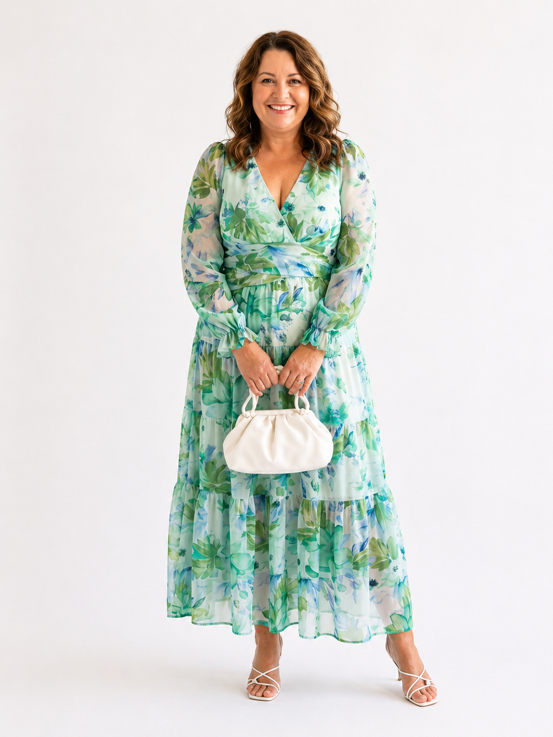 Althea | Long Sleeve Floral Maxi Dress