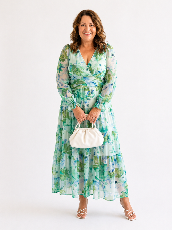 Althea | Long Sleeve Floral Maxi Dress