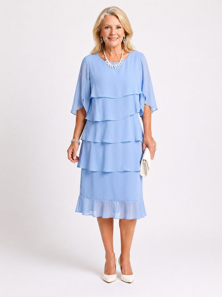 Brent | Layered Tier Midi Dress