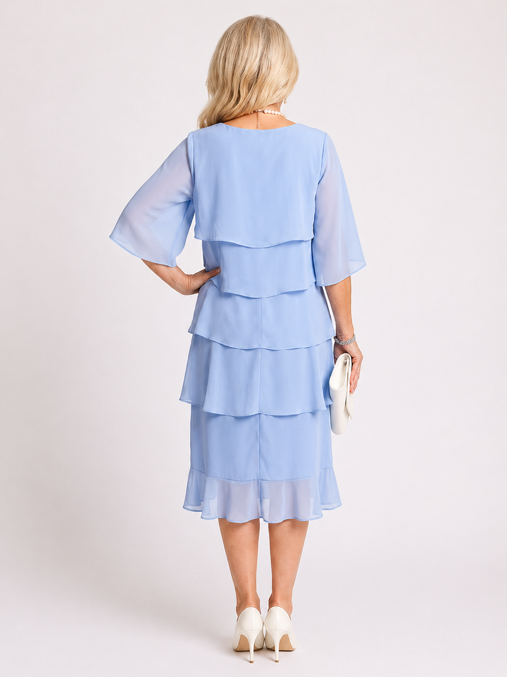 Brent | Layered Tier Midi Dress