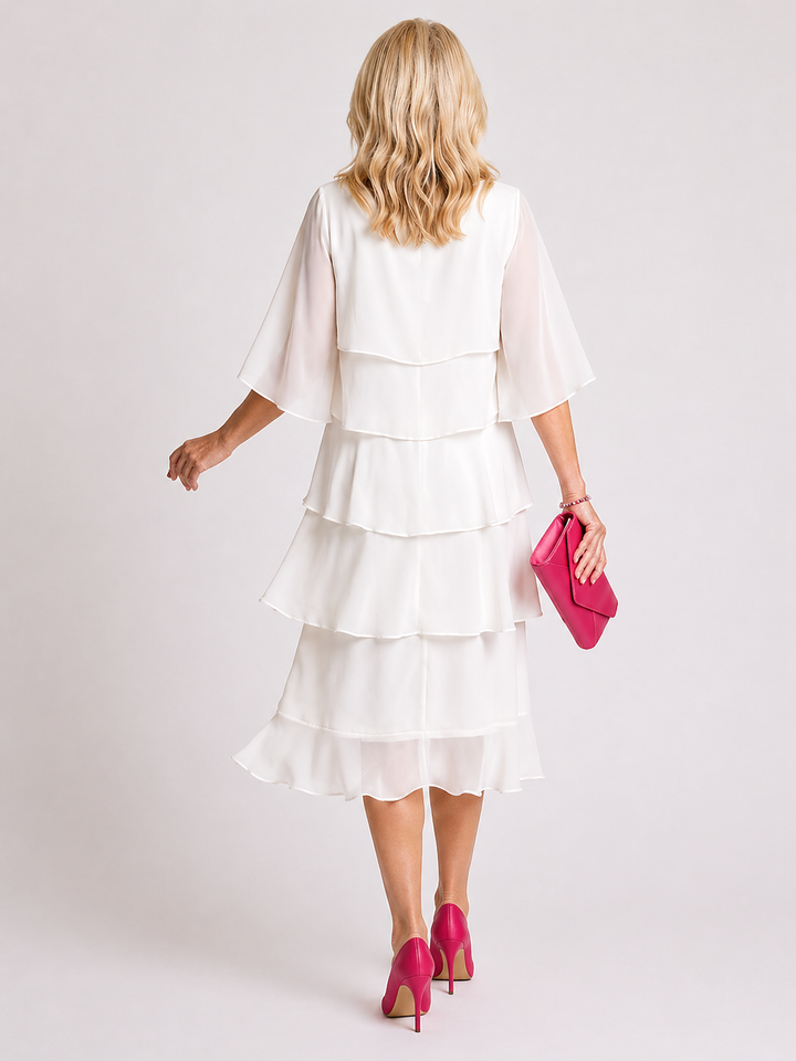 Brent | Layered Tier Midi Dress