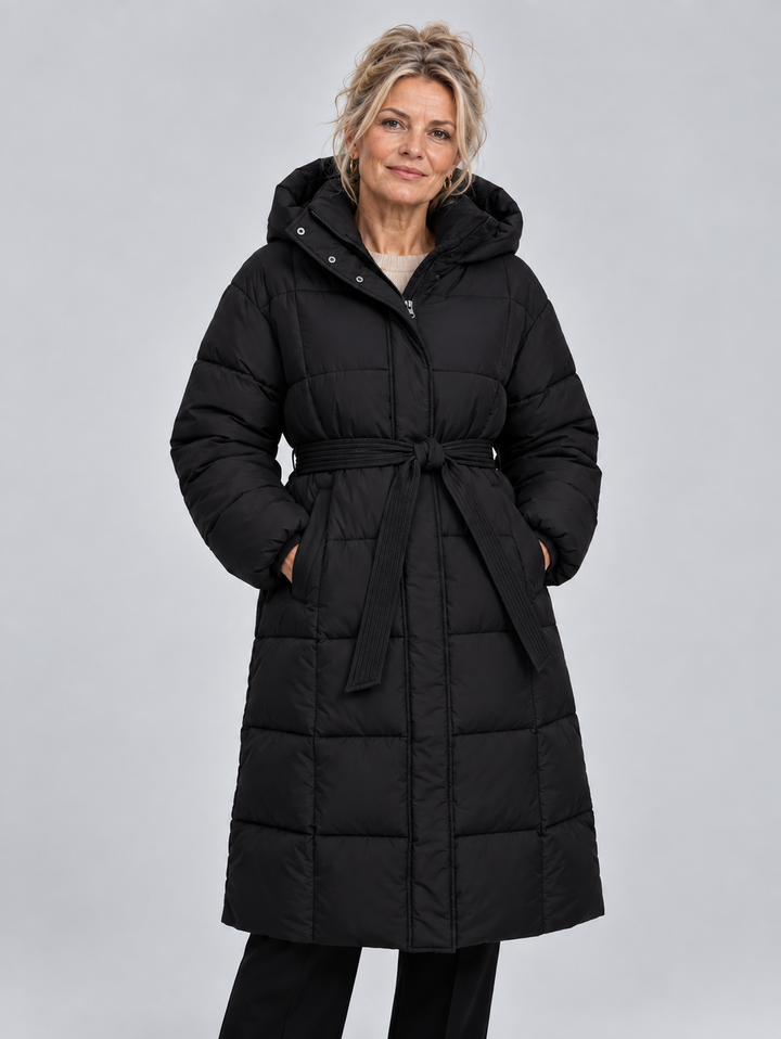 Carmen - Long Belted Puffer Coat