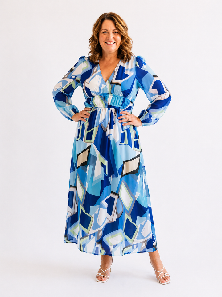 Althea | Long Sleeve Floral Maxi Dress