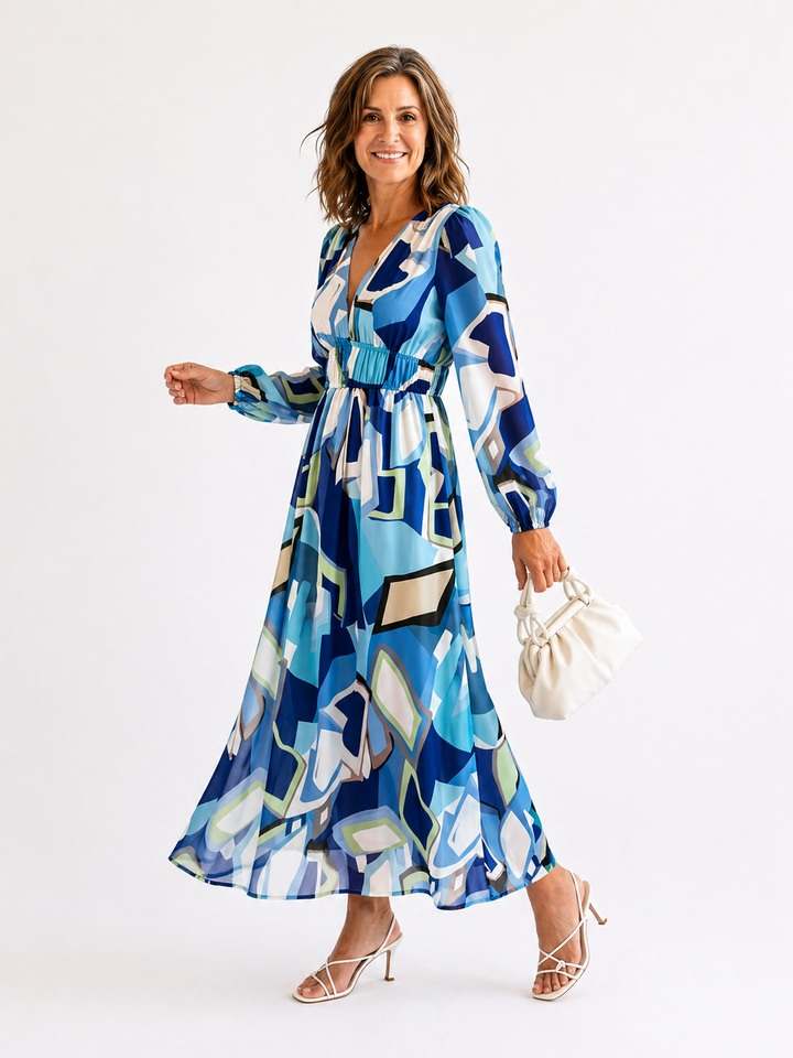 Althea | Long Sleeve Floral Maxi Dress