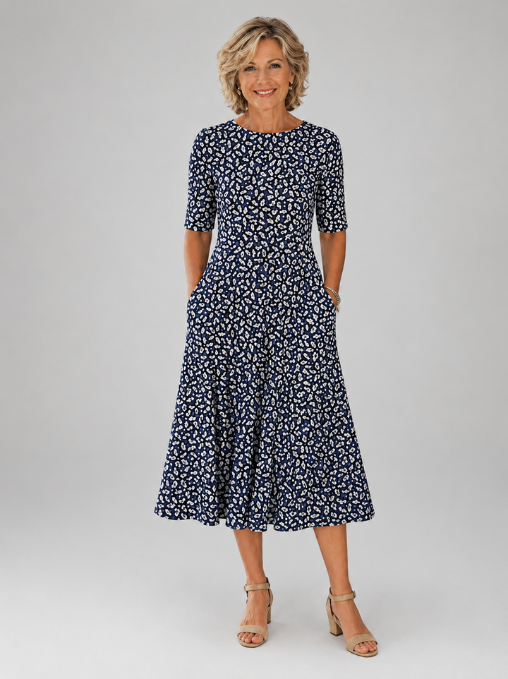 Sarah | Effortless Floral Midi Dress