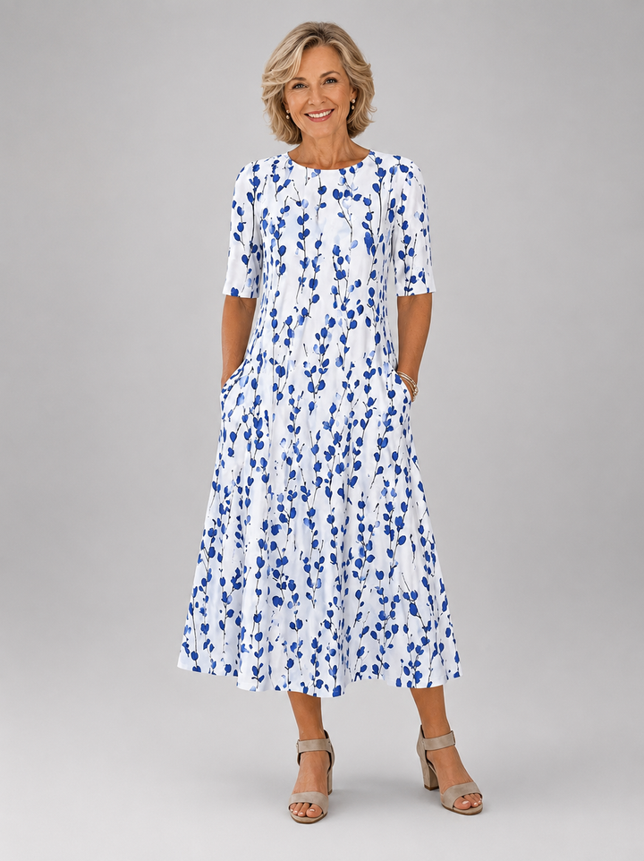 Sarah | Effortless Floral Midi Dress