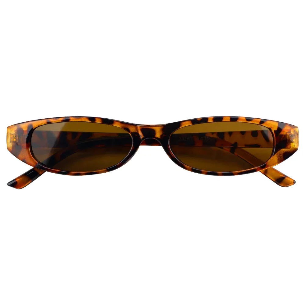 Vintage Rechthoekige Zonnebril Vrouwen Cat Eye Designer Dames Klein Frame Zwart Rood Zonnebril Merk Retro Skinny Brillen