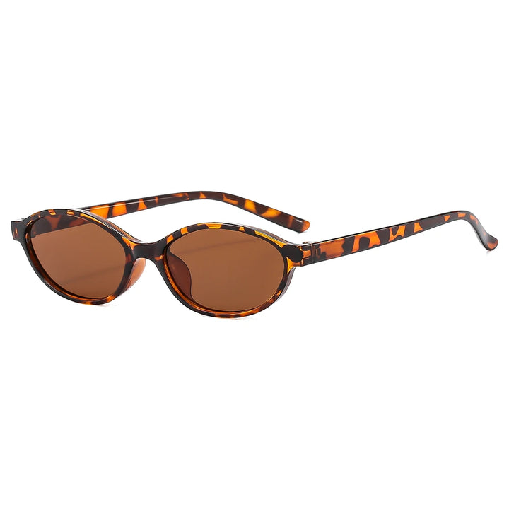New Retro Oval Frame Sunglasses Fashion Personalized Trendy Small Frame Sunglasses Punk Cat Eyes Sunshade Sun Protection Glasses