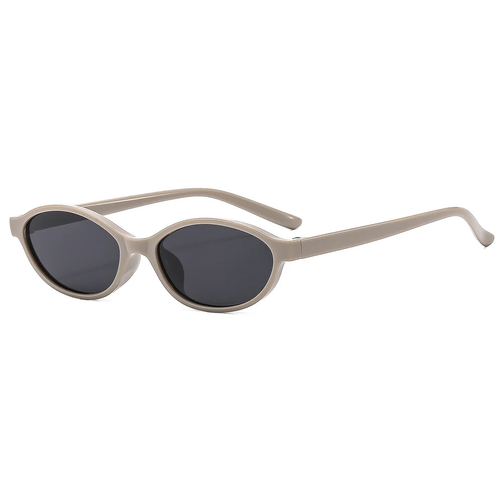 New Retro Oval Frame Sunglasses Fashion Personalized Trendy Small Frame Sunglasses Punk Cat Eyes Sunshade Sun Protection Glasses