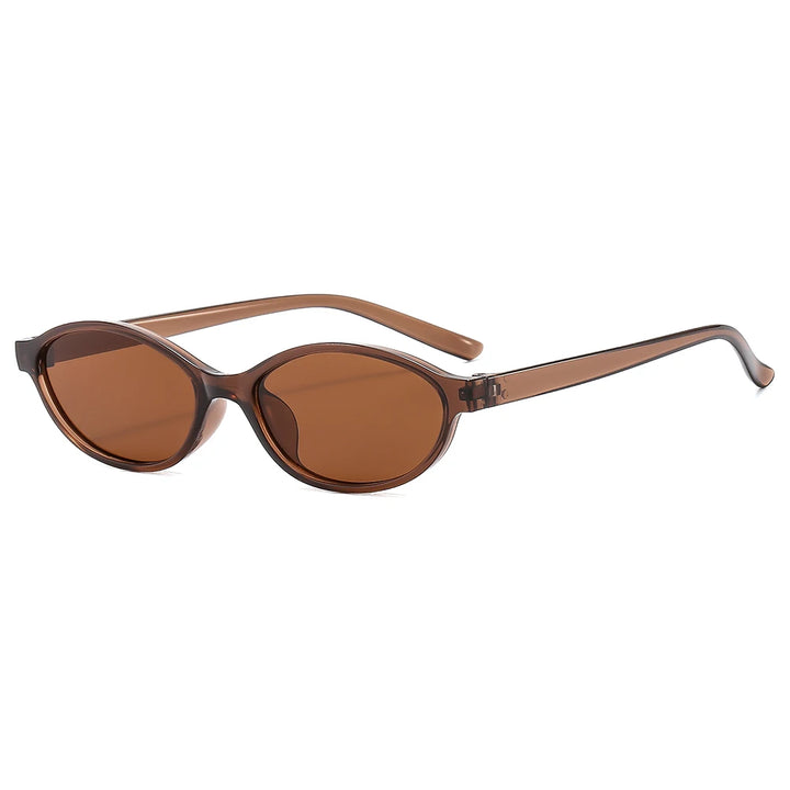 New Retro Oval Frame Sunglasses Fashion Personalized Trendy Small Frame Sunglasses Punk Cat Eyes Sunshade Sun Protection Glasses