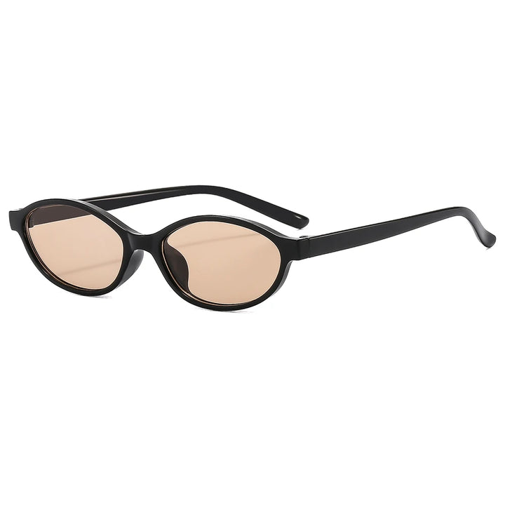 New Retro Oval Frame Sunglasses Fashion Personalized Trendy Small Frame Sunglasses Punk Cat Eyes Sunshade Sun Protection Glasses