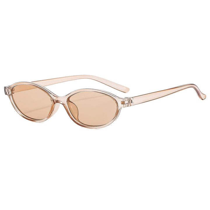 New Retro Oval Frame Sunglasses Fashion Personalized Trendy Small Frame Sunglasses Punk Cat Eyes Sunshade Sun Protection Glasses