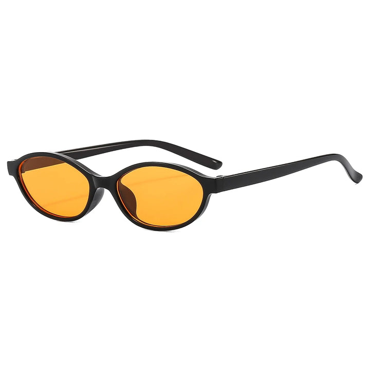 New Retro Oval Frame Sunglasses Fashion Personalized Trendy Small Frame Sunglasses Punk Cat Eyes Sunshade Sun Protection Glasses